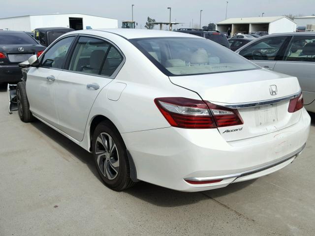 1HGCR2F30HA096638 - 2017 HONDA ACCORD LX WHITE photo 3