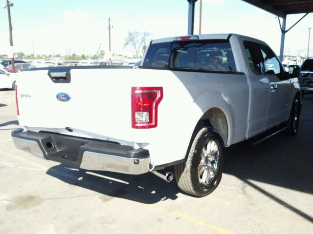 1FTEX1CP1HKE56847 - 2017 FORD F150 SUPER WHITE photo 4