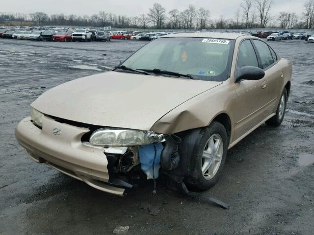 1G3NL52E22C310669 - 2002 OLDSMOBILE ALERO GL GOLD photo 2