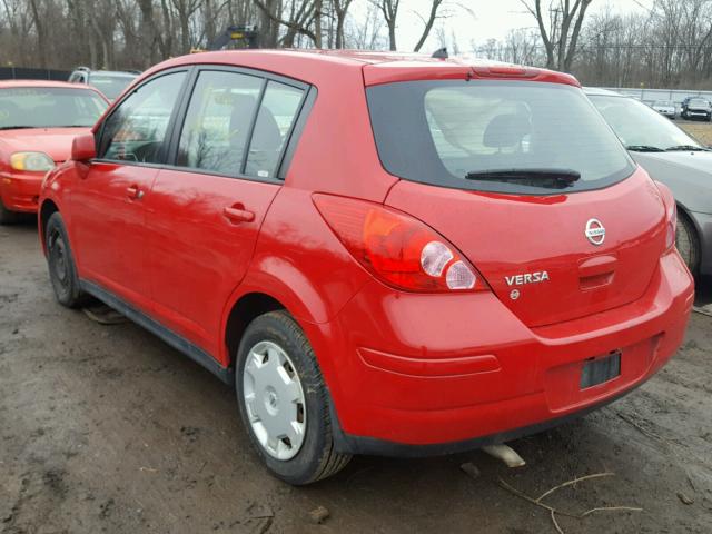 3N1BC13E39L485475 - 2009 NISSAN VERSA S RED photo 3