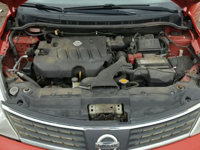 3N1BC13E39L485475 - 2009 NISSAN VERSA S RED photo 7