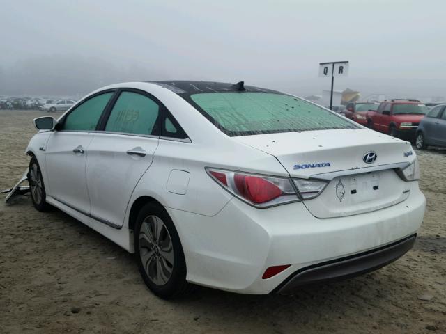 KMHEC4A43DA050408 - 2013 HYUNDAI SONATA HYB WHITE photo 3