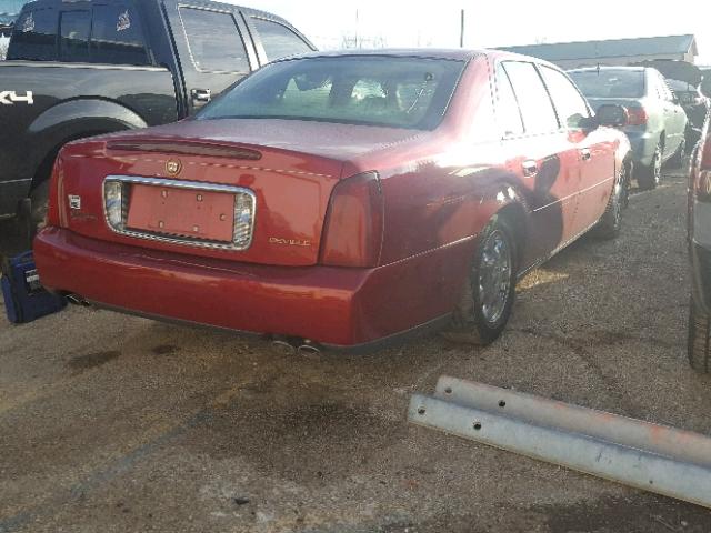 1G6KD54Y52U242419 - 2002 CADILLAC DEVILLE RED photo 4