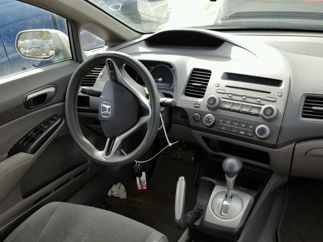 2HGFA16539H301341 - 2009 HONDA CIVIC LX SILVER photo 9