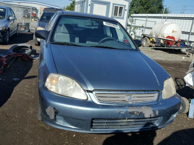 2HGEJ6673XH536314 - 1999 HONDA CIVIC LX BLUE photo 9