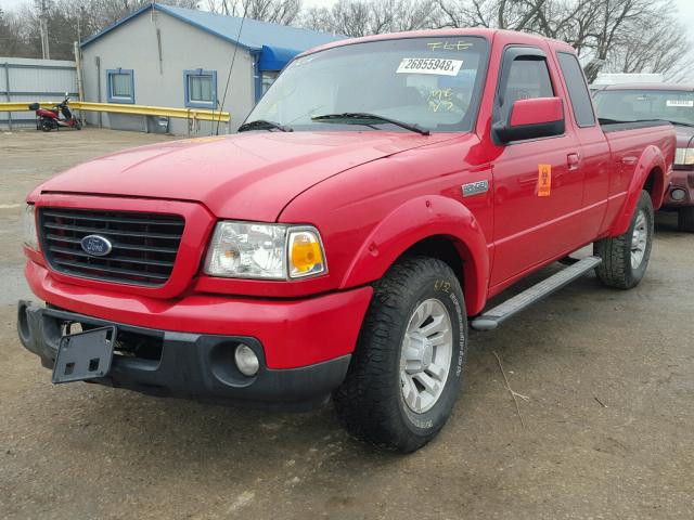 1FTYR14U18PB05418 - 2008 FORD RANGER SUP RED photo 2
