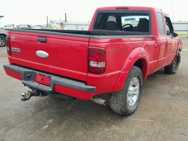 1FTYR14U18PB05418 - 2008 FORD RANGER SUP RED photo 4