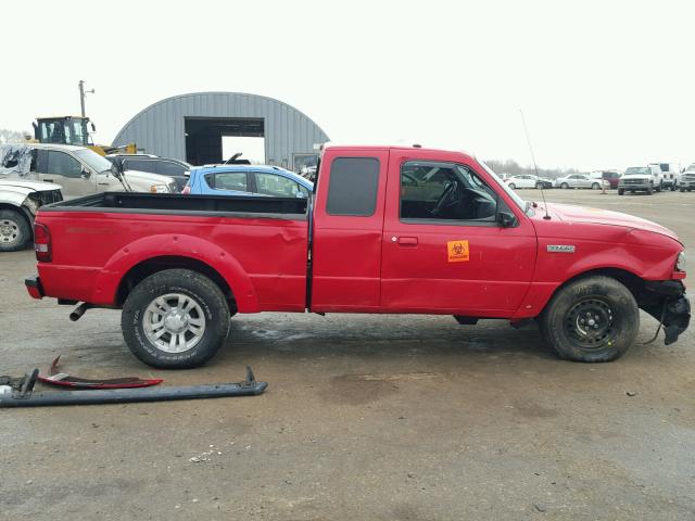 1FTYR14U18PB05418 - 2008 FORD RANGER SUP RED photo 9