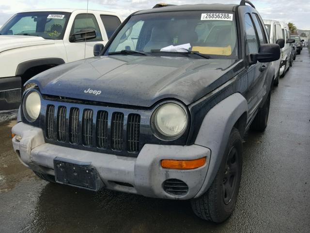 1J4GK48K84W225883 - 2004 JEEP LIBERTY SP BLACK photo 2