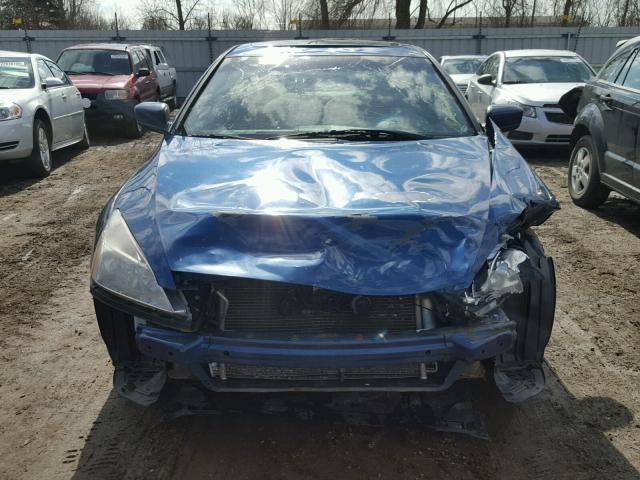 1HGCM71697A010660 - 2007 HONDA ACCORD EX BLUE photo 9