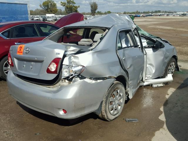 JTDBL40E699088841 - 2009 TOYOTA COROLLA BA SILVER photo 4