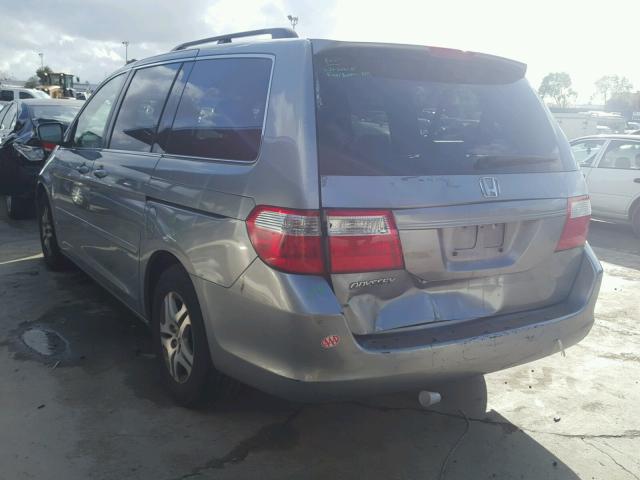 5FNRL386X6B085707 - 2006 HONDA ODYSSEY EX GRAY photo 3