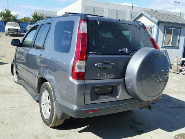 JHLRD78906C018953 - 2006 HONDA CR-V SE GRAY photo 3