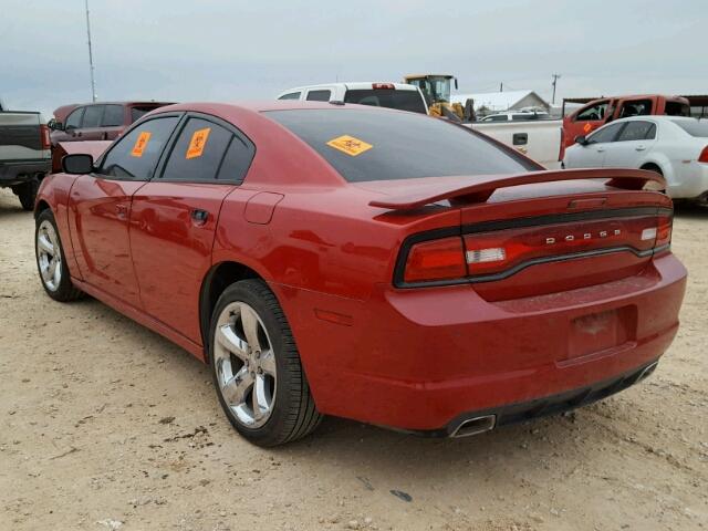 2B3CL3CG8BH502821 - 2011 DODGE CHARGER RED photo 3