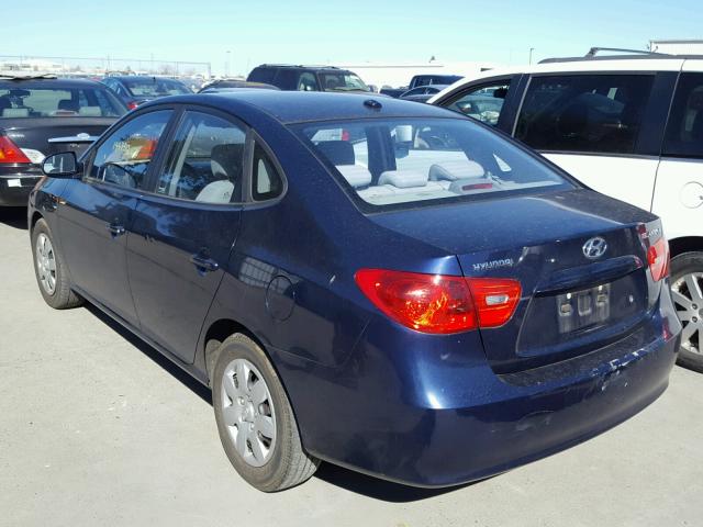 KMHDU46D18U274928 - 2008 HYUNDAI ELANTRA GL BLUE photo 3