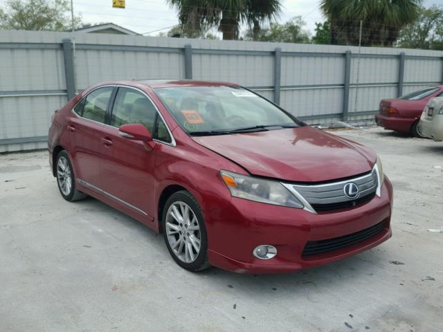 JTHBB1BA4A2018438 - 2010 LEXUS HS 250H RED photo 1