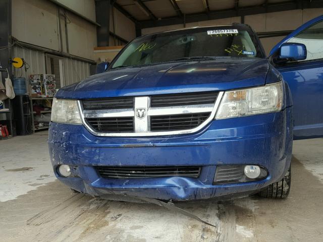 3D4PG5FVXAT137397 - 2010 DODGE JOURNEY SX BLUE photo 9