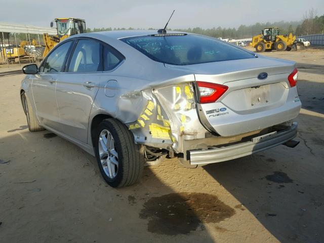 3FA6P0HR6DR246524 - 2013 FORD FUSION SE SILVER photo 3