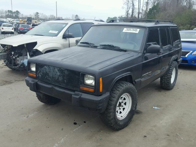 1J4FT68S9XL612307 - 1999 JEEP CHEROKEE S BLACK photo 2