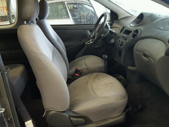 JTDAT123250368874 - 2005 TOYOTA ECHO GRAY photo 5