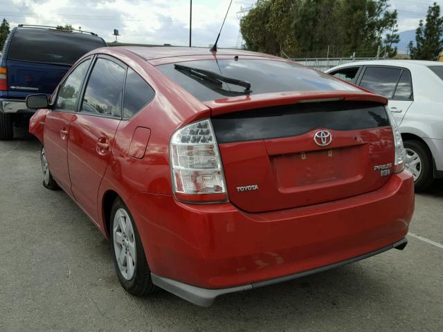 JTDKB20U883412887 - 2008 TOYOTA PRIUS RED photo 3