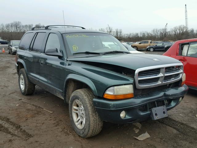 1B4HS48Z12F127523 - 2002 DODGE DURANGO SL GREEN photo 1