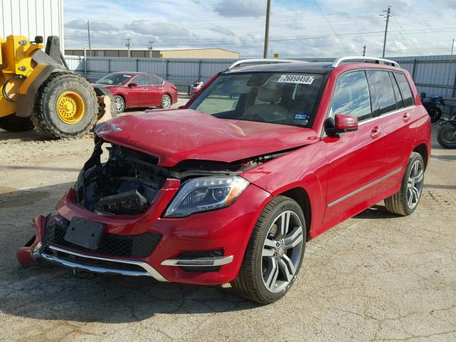 WDCGG5HB5DF999385 - 2013 MERCEDES-BENZ GLK 350 RED photo 2