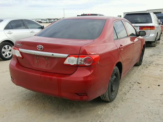 5YFBU4EE5CP036186 - 2012 TOYOTA COROLLA BA RED photo 4