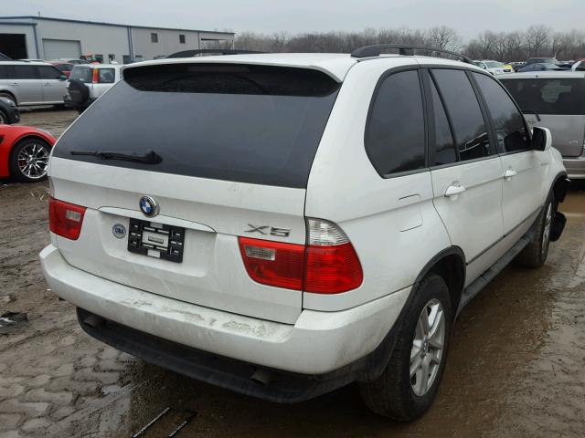 5UXFA13574LU23701 - 2004 BMW X5 3.0I WHITE photo 4