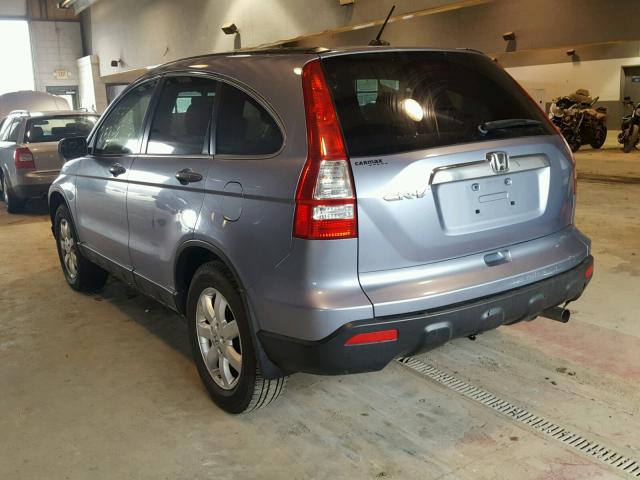 JHLRE38717C008681 - 2007 HONDA CR-V EXL BLUE photo 3