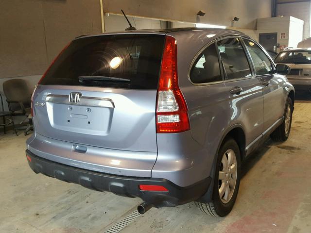 JHLRE38717C008681 - 2007 HONDA CR-V EXL BLUE photo 4