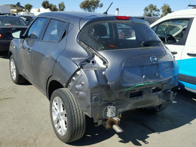 JN8AF5MR6ET355175 - 2014 NISSAN JUKE S GRAY photo 3