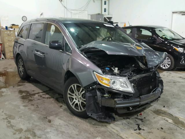 5FNRL5H64CB129255 - 2012 HONDA ODYSSEY EX GRAY photo 1