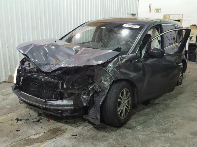 5FNRL5H64CB129255 - 2012 HONDA ODYSSEY EX GRAY photo 2