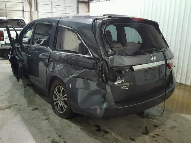 5FNRL5H64CB129255 - 2012 HONDA ODYSSEY EX GRAY photo 3