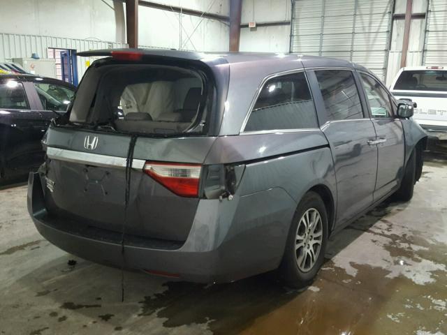 5FNRL5H64CB129255 - 2012 HONDA ODYSSEY EX GRAY photo 4