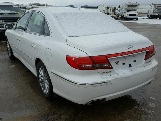 KMHFC4DF3BA559350 - 2011 HYUNDAI AZERA GLS WHITE photo 3