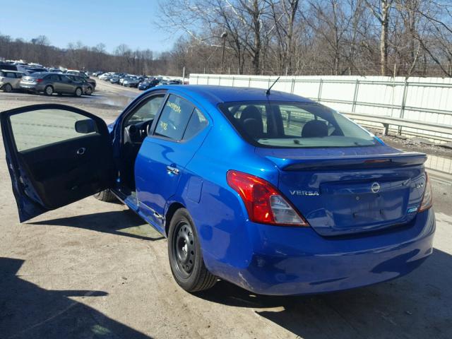 3N1CN7AP8DL865197 - 2013 NISSAN VERSA S BLUE photo 3