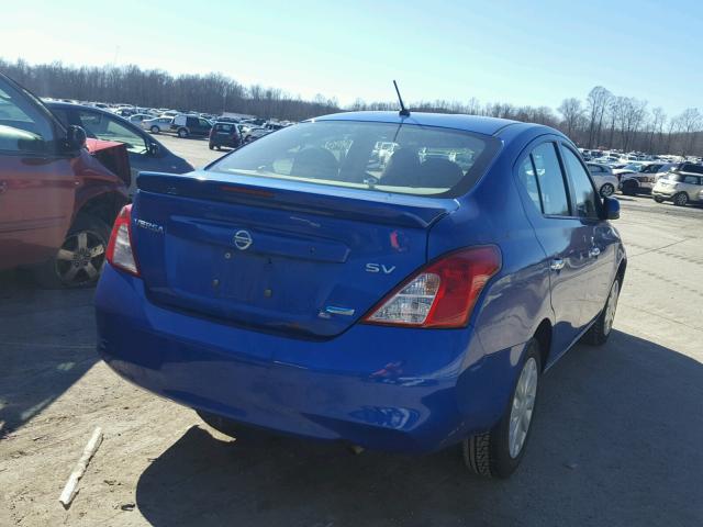 3N1CN7AP8DL865197 - 2013 NISSAN VERSA S BLUE photo 4