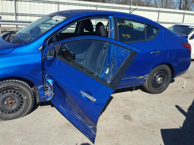 3N1CN7AP8DL865197 - 2013 NISSAN VERSA S BLUE photo 9