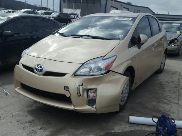 JTDKN3DU2A1278113 - 2010 TOYOTA PRIUS TAN photo 2