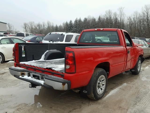 3GCEC14X27G245009 - 2007 CHEVROLET SILVERADO RED photo 4