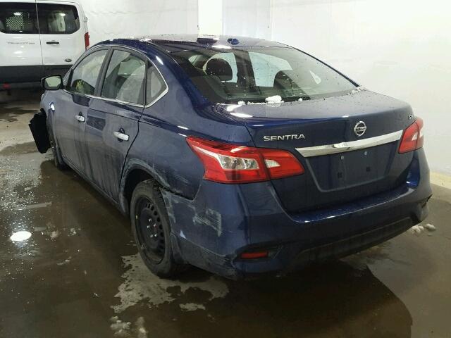 3N1AB7AP9GL648665 - 2016 NISSAN SENTRA S BLUE photo 3