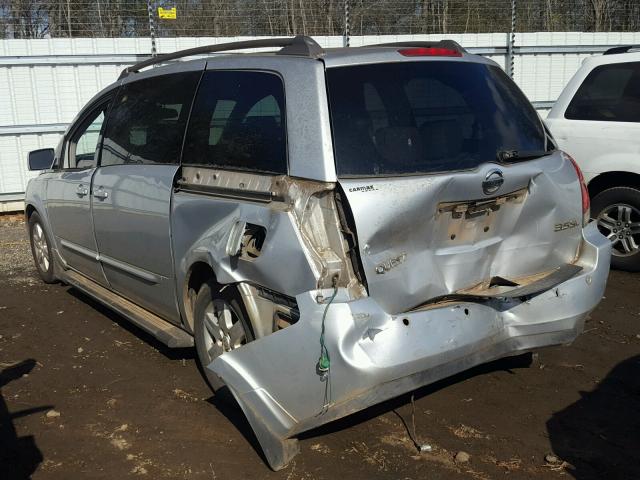 5N1BV28U74N309370 - 2004 NISSAN QUEST S SILVER photo 3