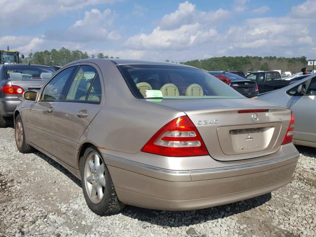 WDBRF61J03F303098 - 2003 MERCEDES-BENZ C 240 GOLD photo 3