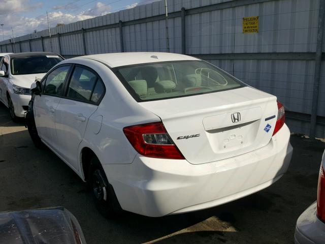 19XFB5F51CE000623 - 2012 HONDA CIVIC NATU WHITE photo 3