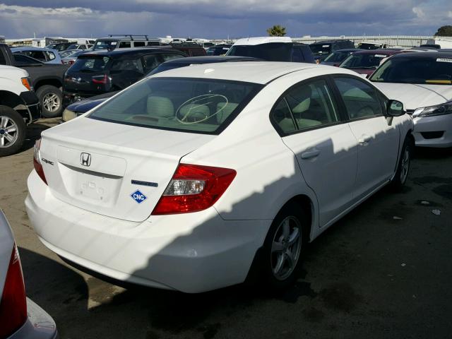 19XFB5F51CE000623 - 2012 HONDA CIVIC NATU WHITE photo 4