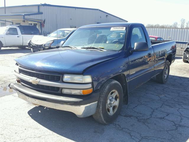 1GCEC14V2YE247155 - 2000 CHEVROLET SILVERADO BLUE photo 2