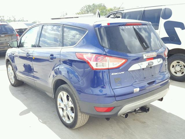 1FMCU9H95DUA47463 - 2013 FORD ESCAPE SEL BLUE photo 3