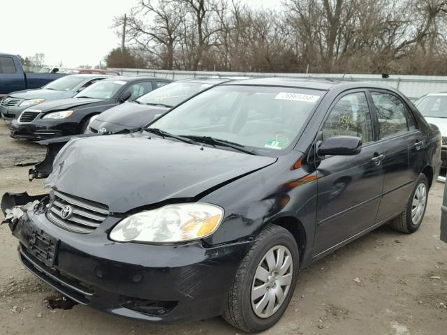 JTDBR32E130040942 - 2003 TOYOTA COROLLA CE BLACK photo 2